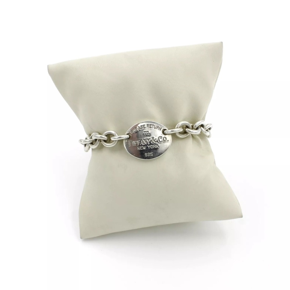 Tiffany & Co. Sterling Silver Oval Tag Chain Bracelet